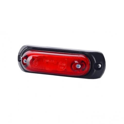 Sidomarkering Röd LED 9-36V IP68 E-märkt