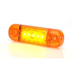 Sidomarkering Slim Orange 5 LED 9-36V IP68. E-märkt