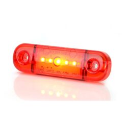 Sidomarkering Slim Röd 5 LED 9-36V IP68. E-märkt