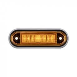 Sidomarkeringslampa 4xLED 12/24V gul