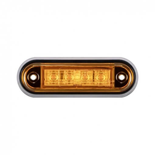 Sidomarkeringslampa 4xLED 12/24V gul