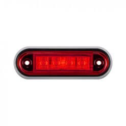 Sidomarkeringslampa 4xLED 12/24V röd