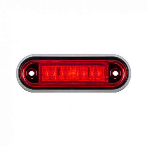 Sidomarkeringslampa 4xLED 12/24V röd